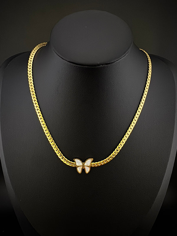 Anti-Tarnish Water resistant 18K Gold color plated necklace/Simple Office wear necklace/Everyday jewelry/Light weight everyday jewelry