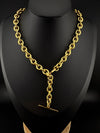 Anti-Tarnish Water resistant 18K Gold color plated thick necklace/Partywear jewelry/Office wear necklace/gold jewelry/Light weight jewelry