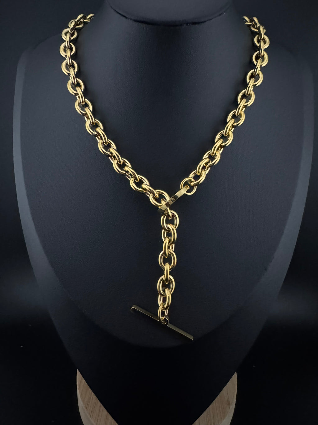 Anti-Tarnish Water resistant 18K Gold color plated thick necklace/Partywear jewelry/Office wear necklace/gold jewelry/Light weight jewelry