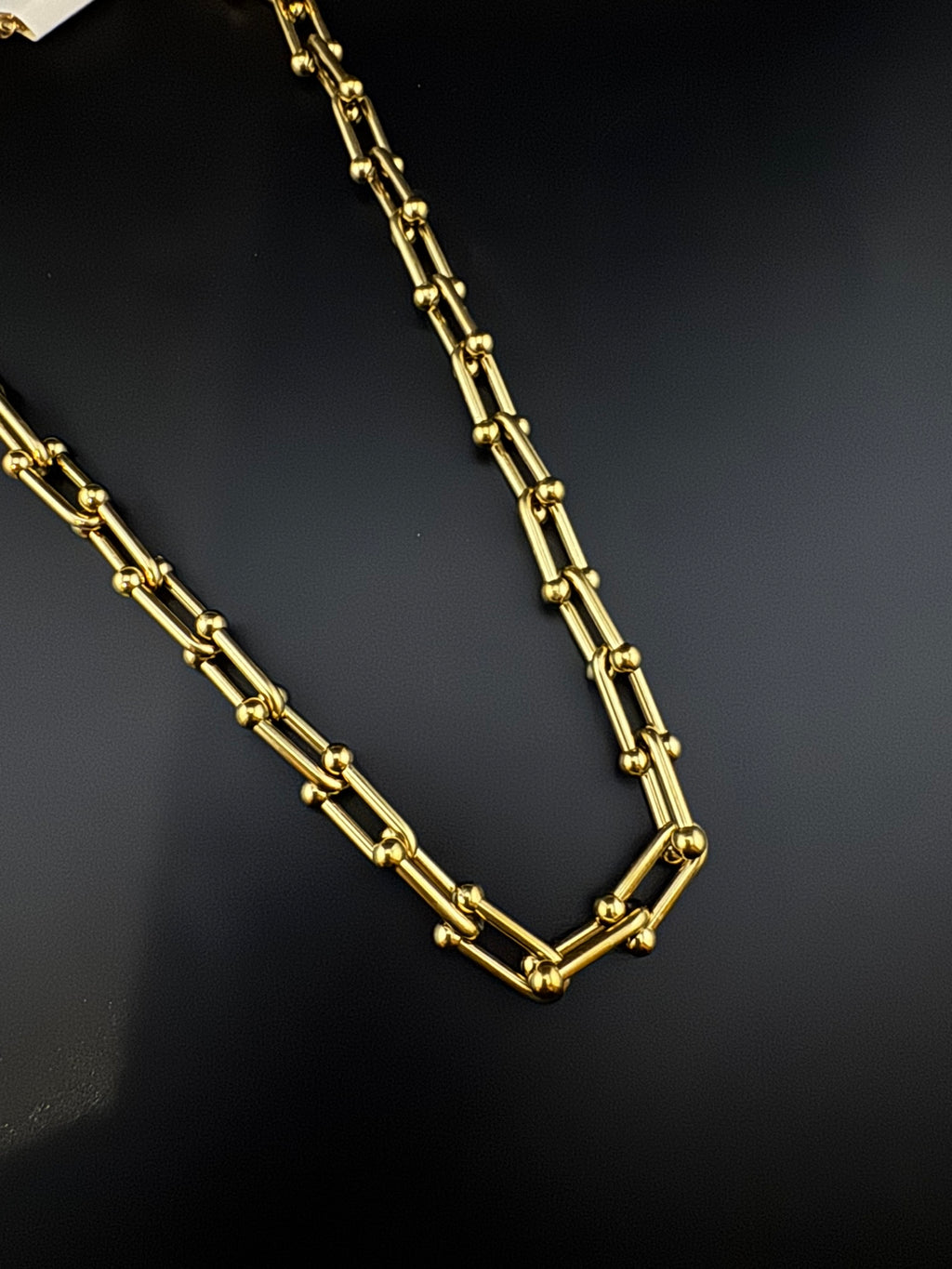 Anti-Tarnish Water resistant 18K Gold color plated thick necklace/Partywear jewelry/Office wear necklace/gold jewelry/Light weight jewelry