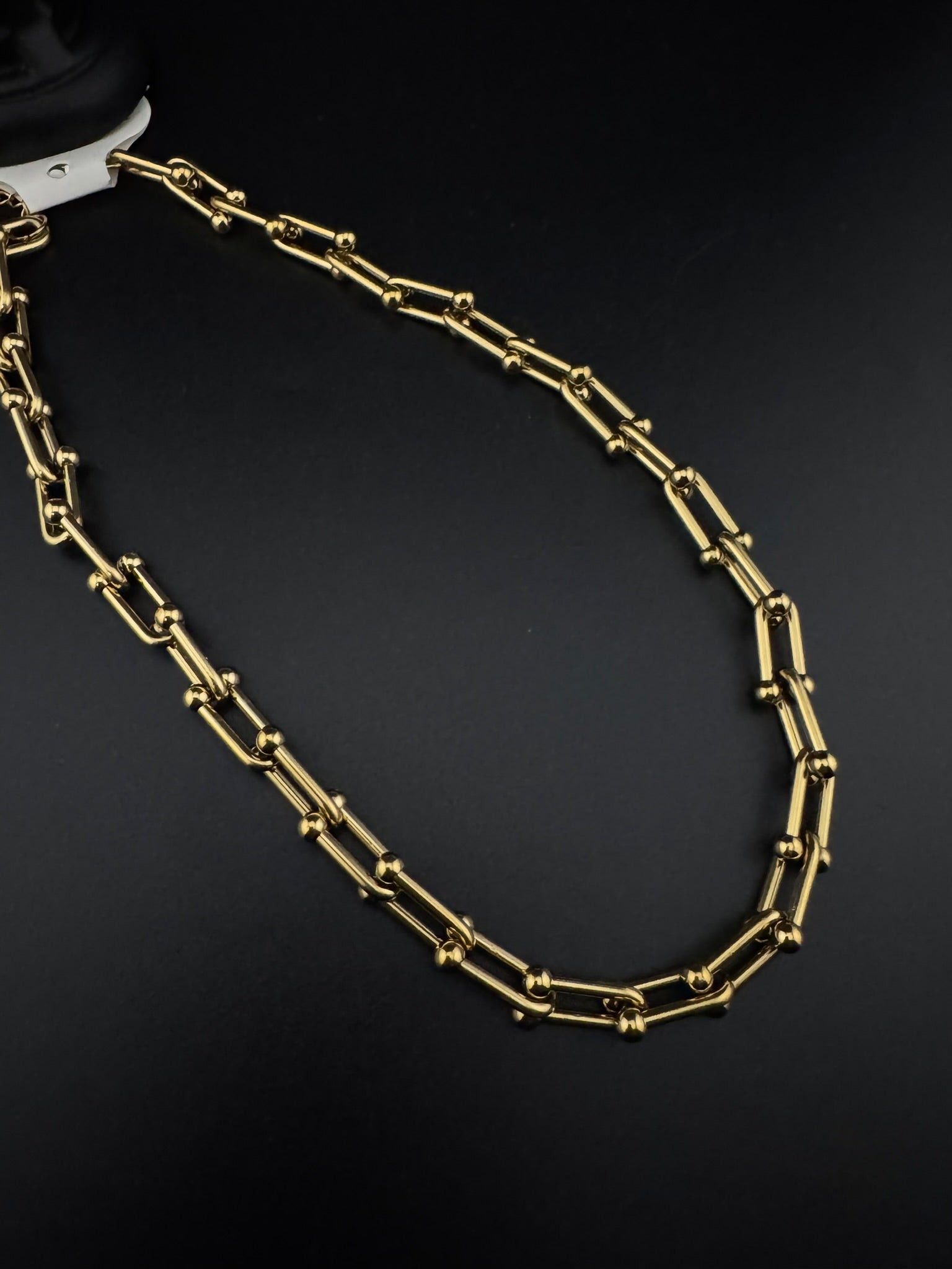 Anti-Tarnish Water resistant 18K Gold color plated thick necklace/Partywear jewelry/Office wear necklace/gold jewelry/Light weight jewelry