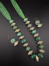 Premium Quality fusion Long Necklace with Enamel, natural and Onyx Beads with dangle earrings/Contemporary long Necklace set/Party/everyday