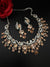 Premium Unique Swarovski Inspired Crystals and CZ champagne Bridal Necklace set with long earring/Indian jewelry/Collar Bridal Necklace set