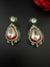 Premium uncut kundan and Cubic Zirconia with Italian Minakari is a designer dangle earrings/Indian earring/Bridal Jewelry/Designer Inspired