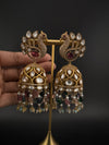 Premium Quality multicolor stones and pearls oversized in Matt Gold is Amrapali inspired designer Jhumka earrings/Indian earring/Bridal