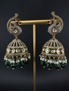 Premium Quality Kundan, Doublet stones and pearls in Matt Gold is Amrapali inspired designer Long Jhumka earrings/Indian earring/Bridal
