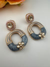 Premium uncut kundan and Cubic Zirconia with Enamel Italian Minakari is a designer dangle earrings/Indian earring/Bridal Jewelry/Designer