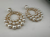 Premium Matt Gold and Pearls in unique circle big chandbali design/Statement earrings/Oversized Dangle Earring/everyday jewelry/party hoop
