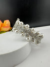 Premium Silver Color Bracelet with Pearls, Cubic Zirconia Openable is Designer inspired Bracelet bangles/Indian Kada/Wedding jewelry/Bangle