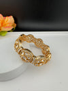 Premium Quality Moissanite Kundan Tyaani inspired Designer Openable Bracelet/Adjustable broad Bracelet Bangle/Indian jewelry/Golden Bracelet