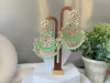 Parrot Green Punjabi Chandbali with Minakari, kundan and pearls