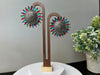 Multi Color oxidized German silver earring stud with stone