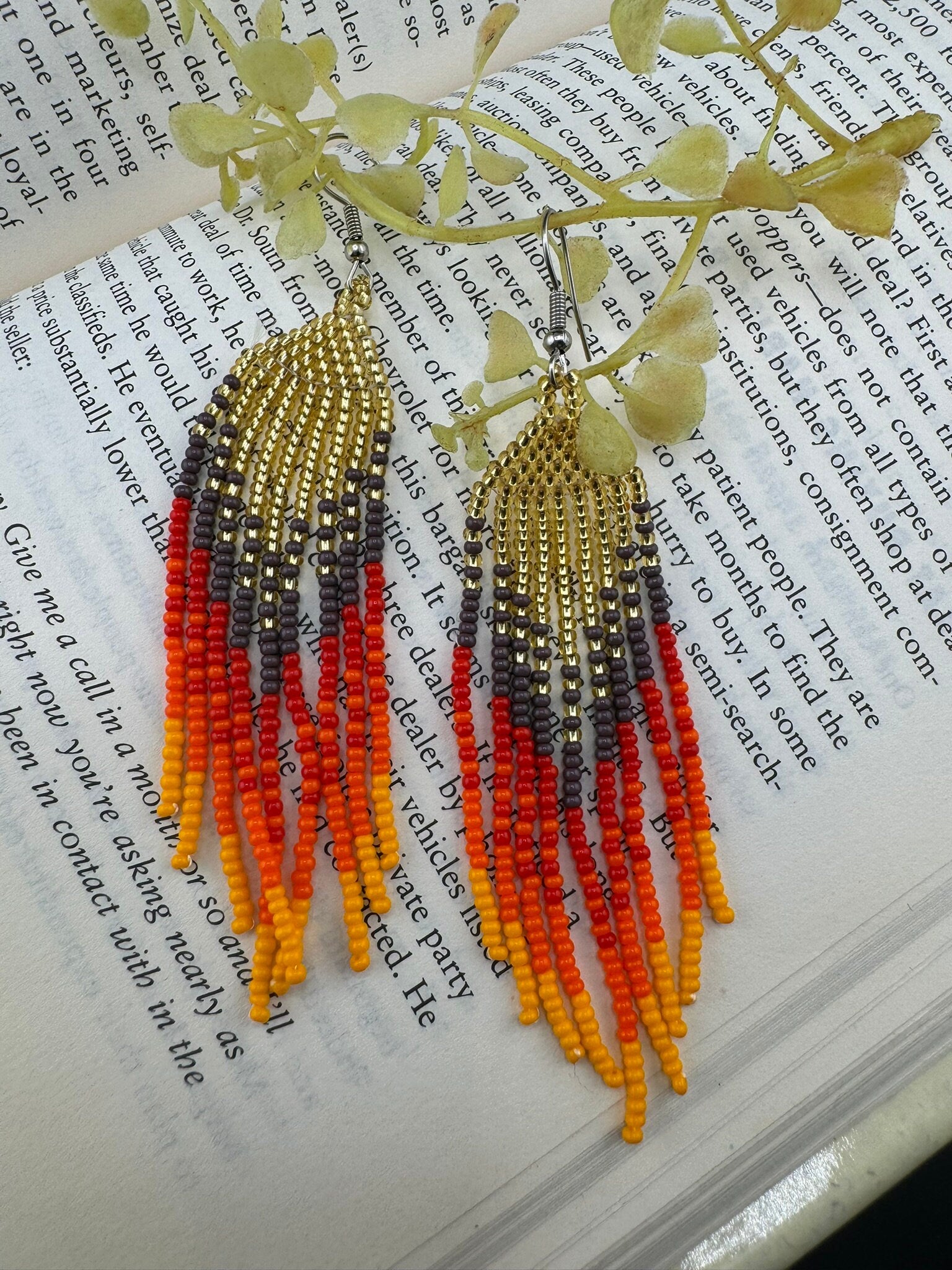 Beaded Long Red Yellow Purple quirky earring/Handmade earring/Statement Earring/Boho Earring/Beaded earring/Ethnic Earring/Valentine gift