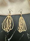 Beaded Beige/Ivory quirky earring/Handmade earring/Statement Earring/Boho Earring/Beaded earring/Ethnic Earring/Valentine gift/Party jewelry