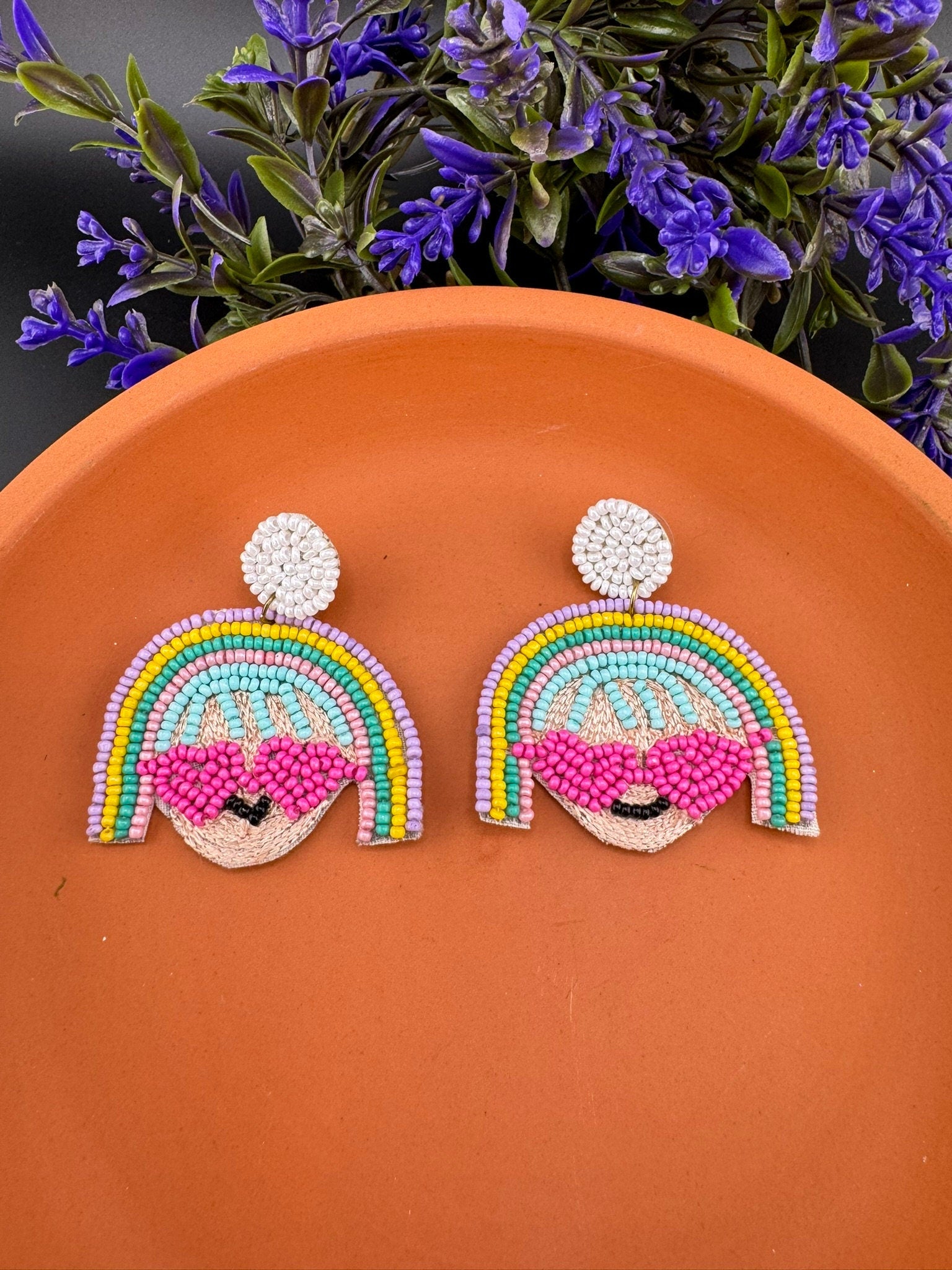 Cool Girl Boss unique Quirky Beaded earrings, Unique Earrings