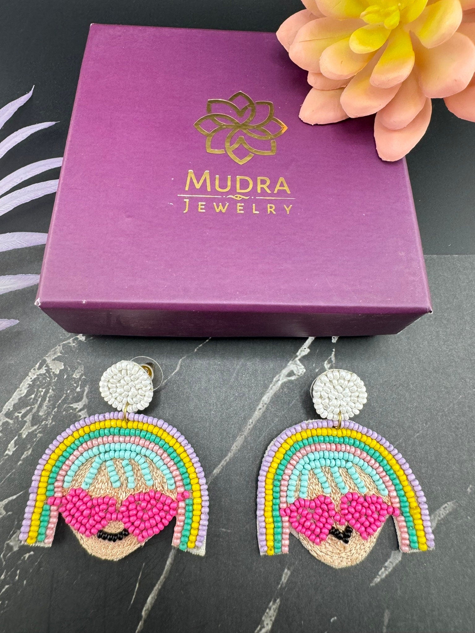 Cool Girl Boss unique Quirky Beaded earrings, Unique Earrings