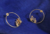 Rickshaw in Hoop Premium Matt Gold unique statement earrings