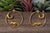 Matt Gold unique Hoop earrings in unique Moon andBird design