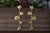 Matt Gold Long earrings in unique drop design