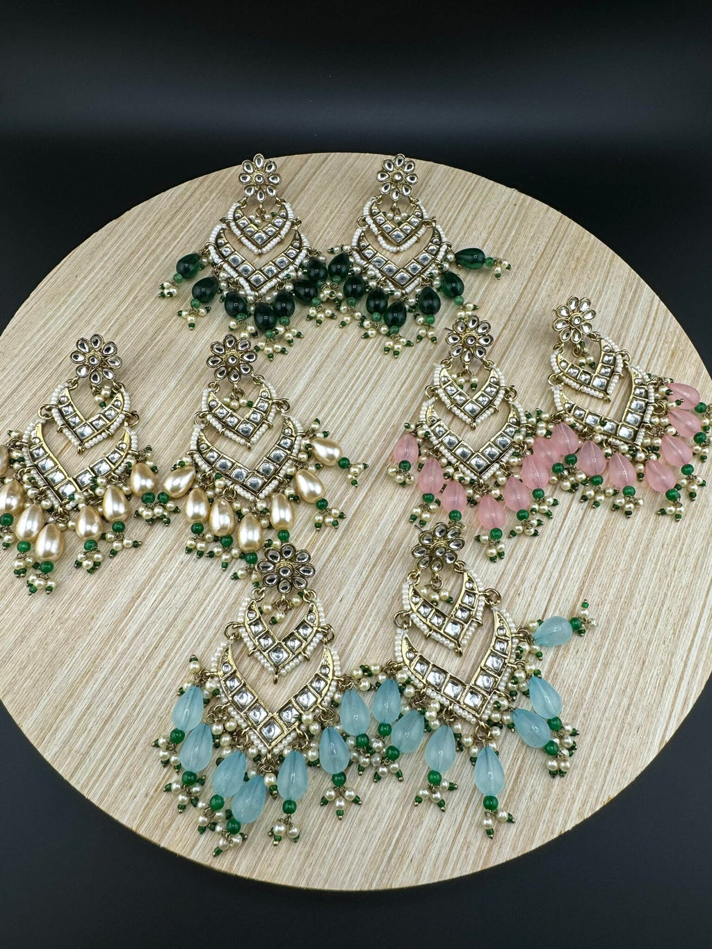 Viral trending Chand Bali earring with Kundan, stones and pearls, Statement Earrings