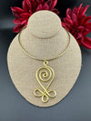 Unique Adjustable gold Hasli necklace with pendant no earrings/Indian jewelry/different necklace/Bridesmaids gift/Indo Western/only necklace
