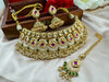 Premium Quality Polki Kundan Minakari Rajwadi polish Necklace Bridal set/RubyNecklace/Wedding Jewelry/Indian Jewelry/Rajwadi choker set