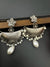 German silver oxidized Earrings with pearls and stones