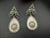 Oxidized German silver long Drop earrings with stones