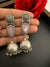 Oxidized German silver long jhumka earrings
