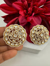 Tyaani inspired Designer Premium Moissanite Kundan and CZBig studs earrings