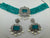Premium fusion Choker necklace set with CZ pendant, carved stones and Onyx Hydro beads