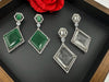 Unique clear Crystal, Stones, Cubic Zirconia in unique Diamond dangle long earring/Indian earring/Bridal Jewelry/Long dangler/lightweight
