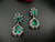 Premium Swarovski Crystal and Cubic Zirconia with Italian Minakari is a designer earrings/Indian earring/Bridal Jewelry/Swarovski Inspired