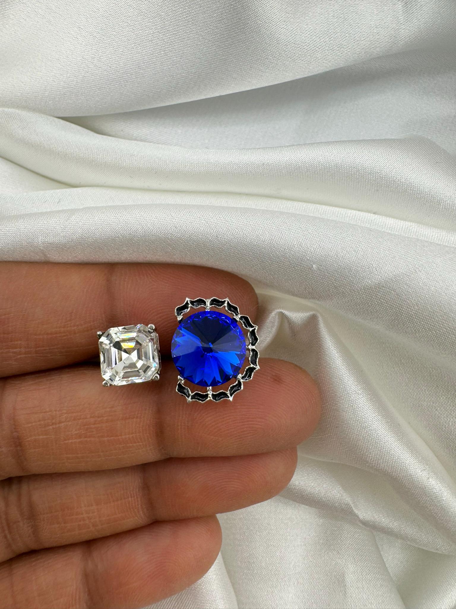 Premium Quality with Crystal and Enamel is Swarovski inspired/Adjustable Finger Ring/Indian Jewelry/Bollywood Jewelry/Indian Wedding jewelry