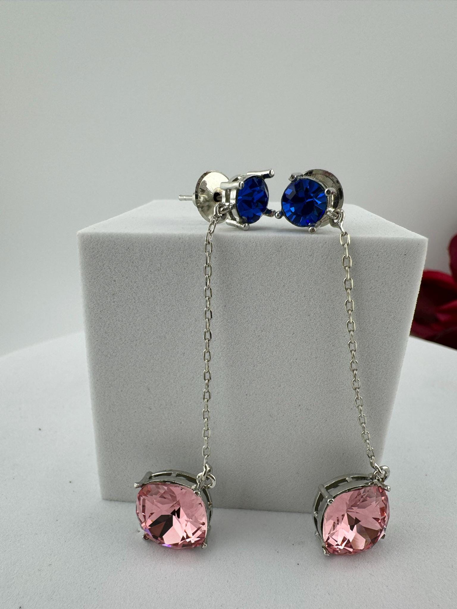 Premium Swarovski Crystal and Cubic Zirconia everyday earring is a designer Piece/Indian Dangle earring/Everyday Jewelry/Swarovski Inspired