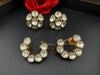 High Quality Premium uncut Kundan in unique setting is designer stud earrings with back support/uncut kundan Stud earrings/statement stud