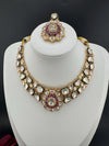 Bridal Premium Quality Moissanite Kundan, Italian Minakari, CZ, Stones Tyaani Inspired Necklace set with earrings