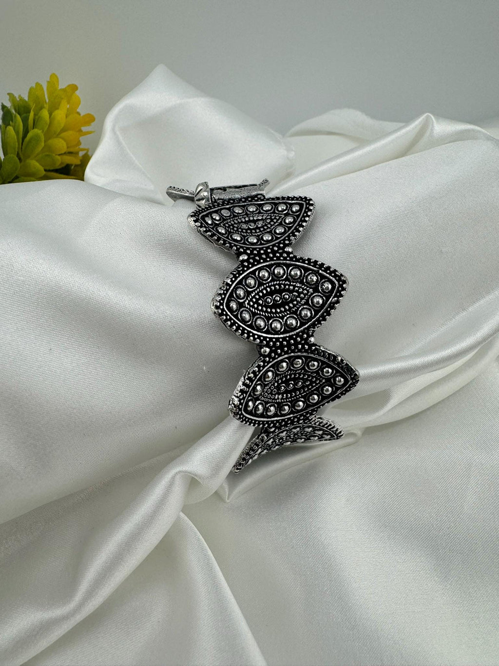 Openable Oxidized German Silver Designer One bangle only