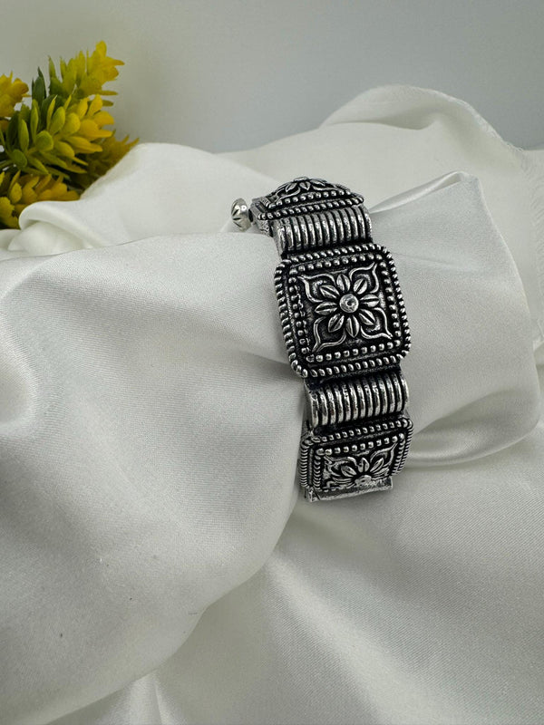 Openable Oxidized German Silver Designer One bangle only