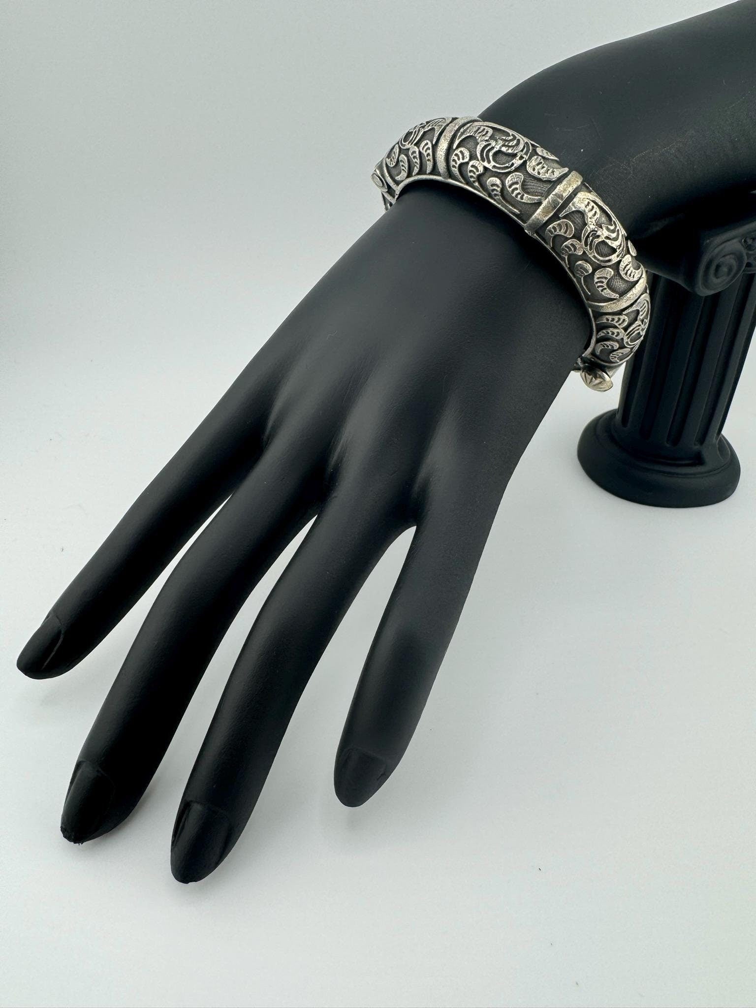 Openable Oxidized German Silver Designer One bangle only