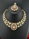 Bridal Premium Quality Moissanite Kundan, Italian Minakari, CZ, Stones Tyaani Inspired Necklace set with earrings