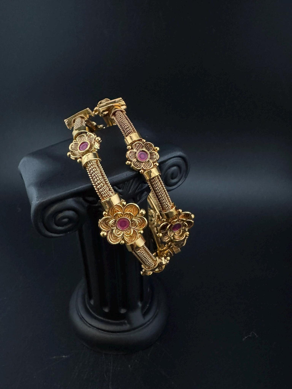 Openable Matt Gold Amrapali inspired Designer bangles set