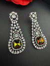 Premium Long Earring with Swarovski Crystals and Cubic Zirconia Chandelier earrings