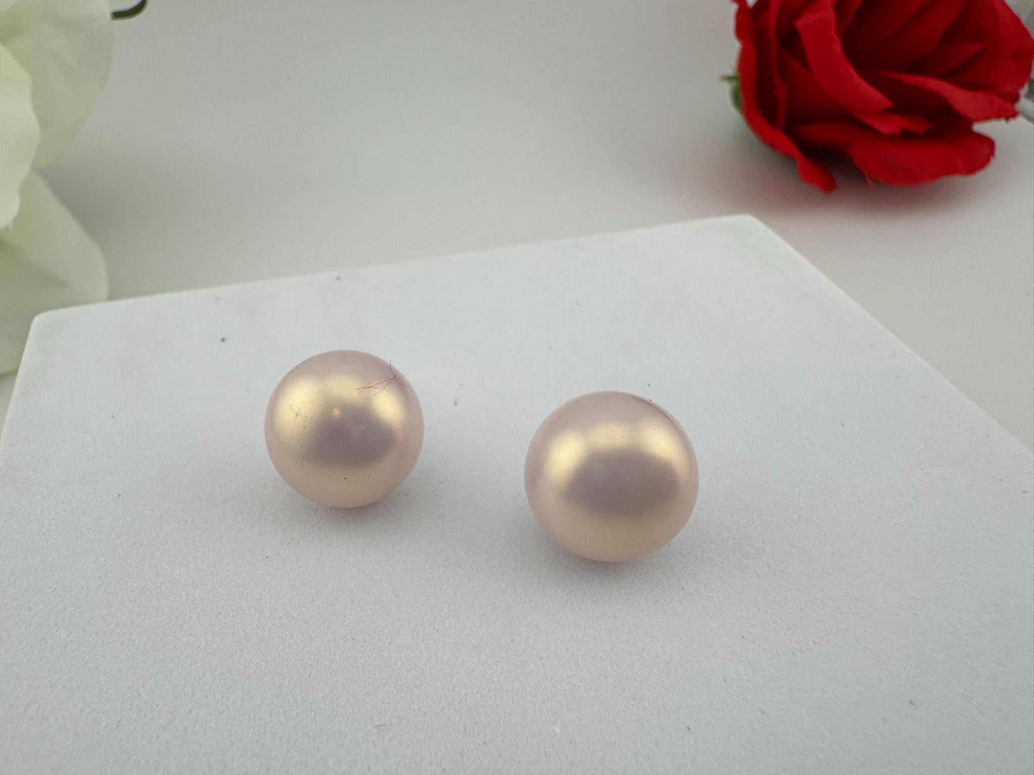 Premium Single Pearl Matt Finish Studs earrings