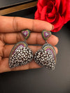 Premium Multicolor Nano Setting Cubic Zirconia and Crystal stones Victorian designer Heart earrings
