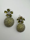 Premium Light Green Drop Earrings in Nano setting Cubic Zirconia and Stones