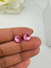 Premium High shine One Swarovski Crystal stone Studs Earrings