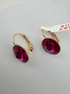 Premium High shine One Swarovski Crystal stone in Gold/Silver