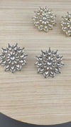 Kundan and Pearls Big Studs Earrings