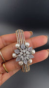 Openable Stone and Cubic Zirconia Bracelet Designer inspired Bracelet bangle Fits upto 2.6" wrist size